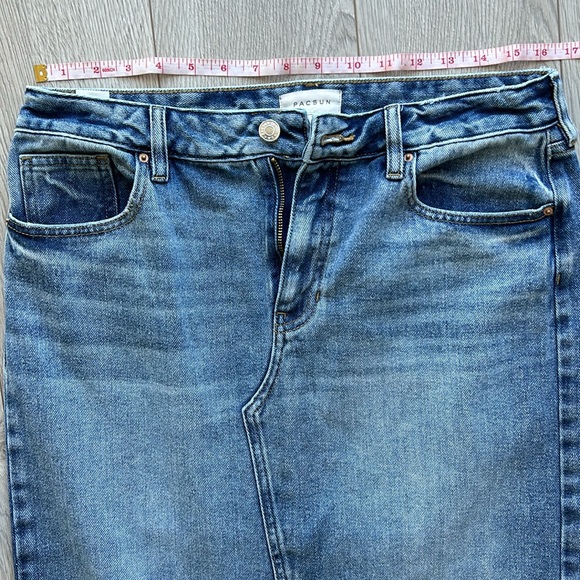 Pacsun denim maxi skirt - Picture 3 of 7